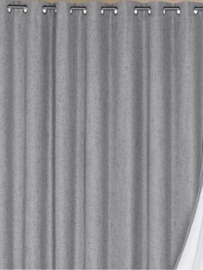 H.VERSAILTEX Grey Grommet-Top Blackout Curtain Panel